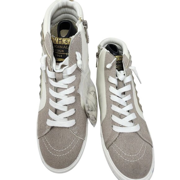 Vintage Havana Womens High-Top Sneakers With Star Studs & Gold Accents Size 10 - Picture 12 of 13